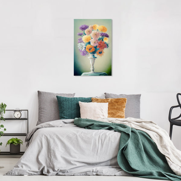 Red Barrel Studio Dried Flowers In Vase On Canvas Print Wayfair